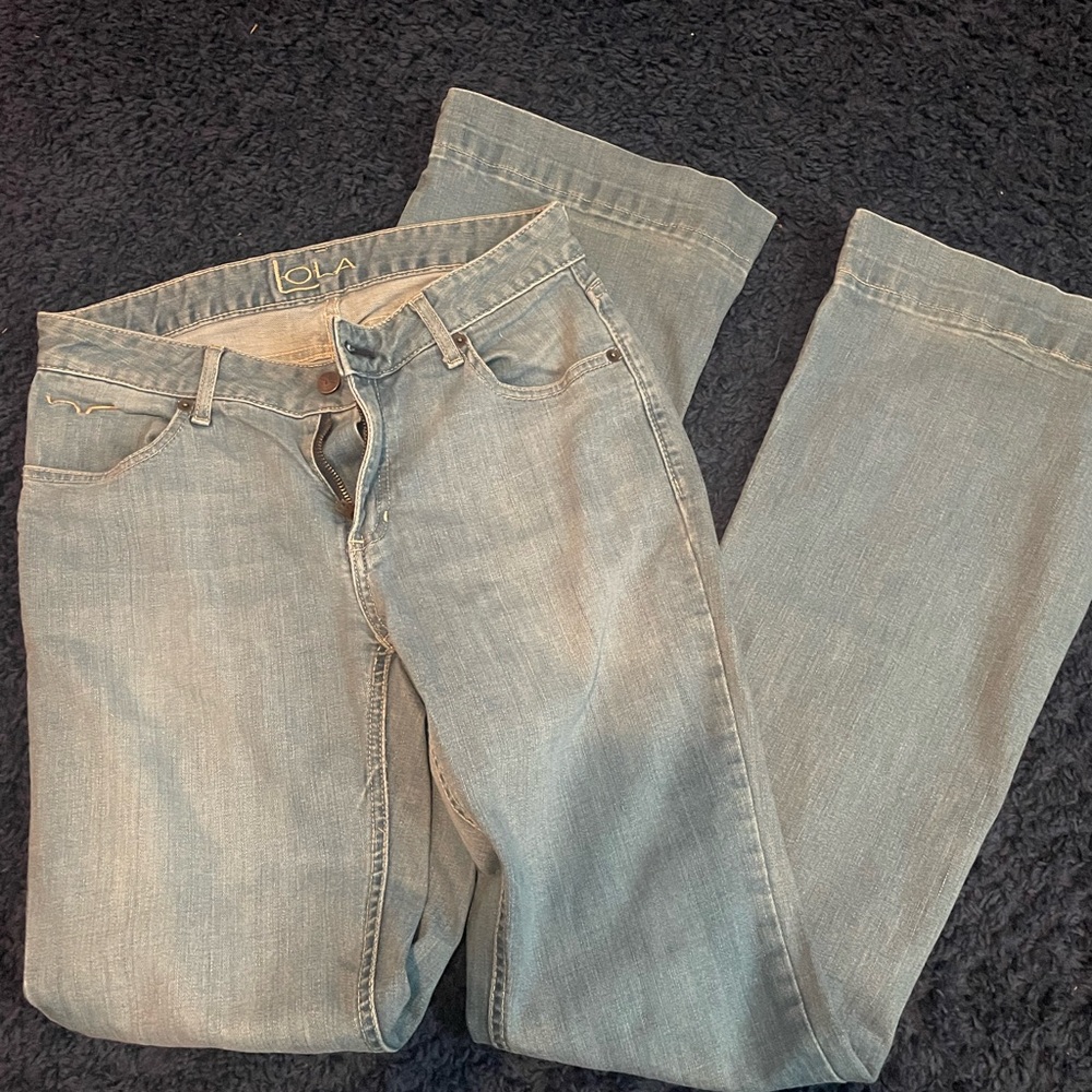 Lola Denim Flare Jeans in Light Blue
